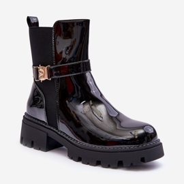 FB2 Lakované dámské boty Jodhpur Black Elspetia černá 1 FB2 Lakované dámské boty Jodhpur Black Elspetia černá 1