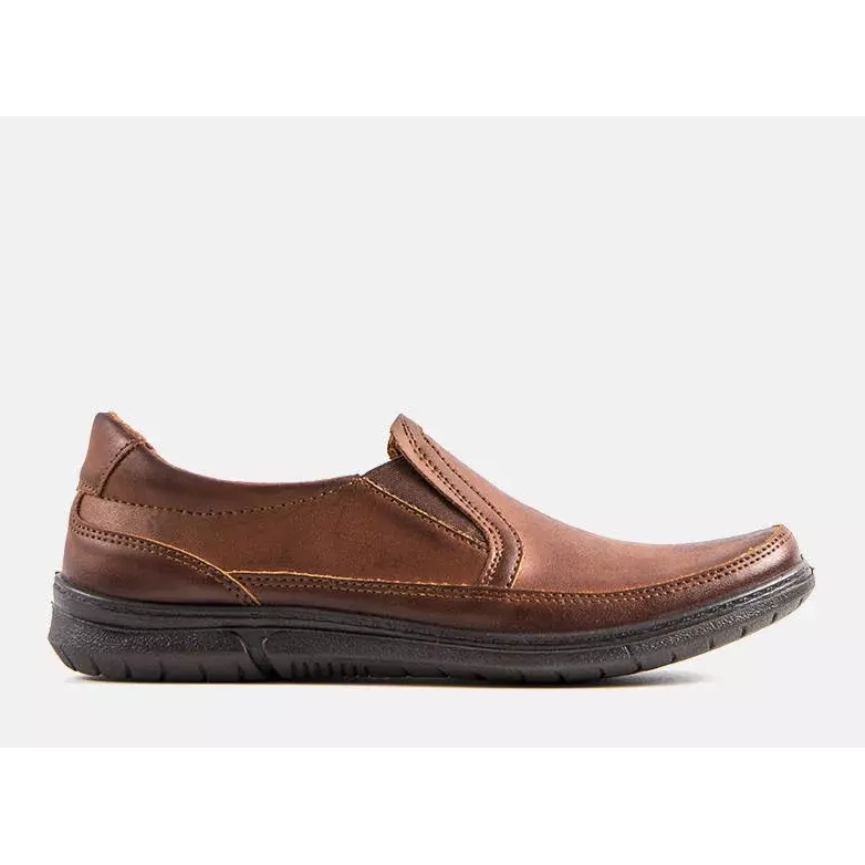 BM Hnědé pánské slip-on boty značky Lazar hnědý 1