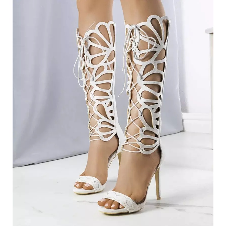 PA1 Šedé sandály s ozdobným svrškem od Julio šedá 1