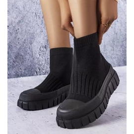 Černé ponožkové tenisky od Searlait černá 2 Černé ponožkové tenisky od Searlait černá 2