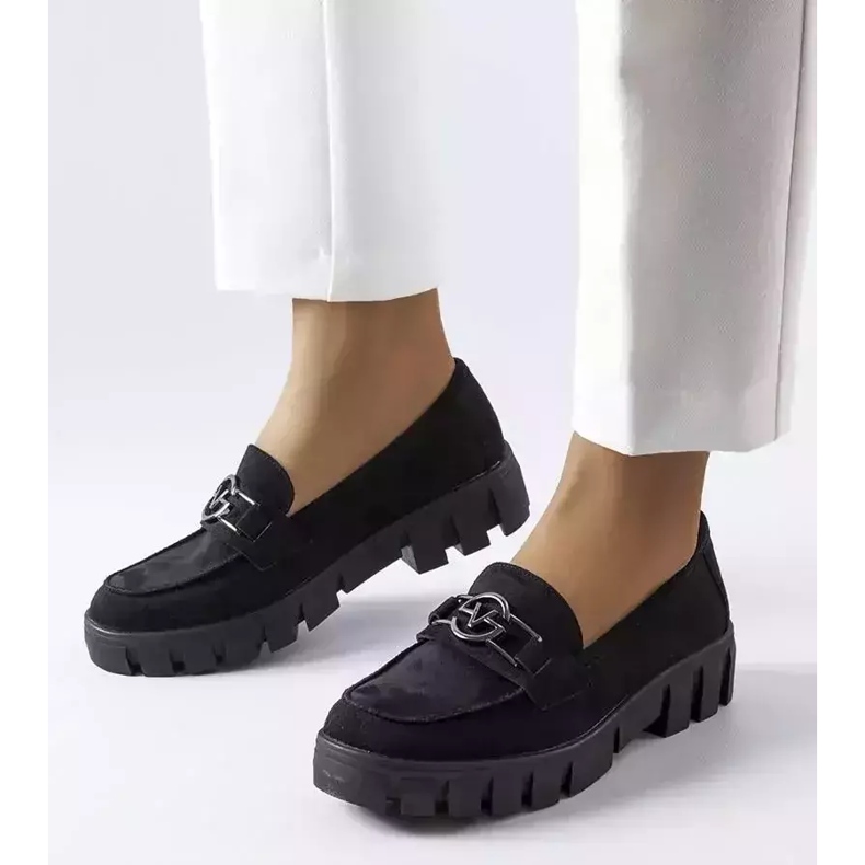 Venezia Černé eko-semišové mokasíny od Vincezy černá 1