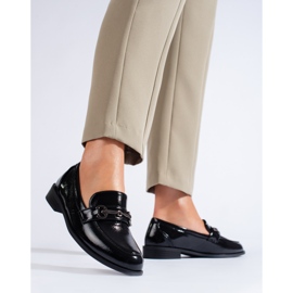 Lakované elegantní černé mokasíny Shelovet černý 1