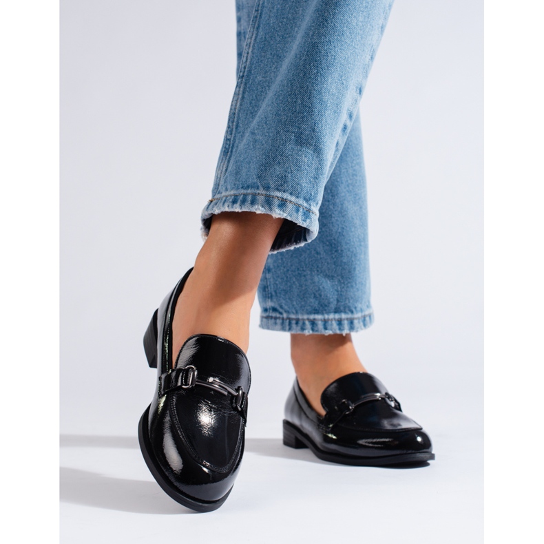 Elegantní lakované dámské boty Shelovet černé černá 1