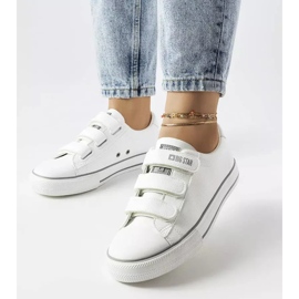 Bílé tenisky se suchým zipem Big Star LL274A205 bílý 1