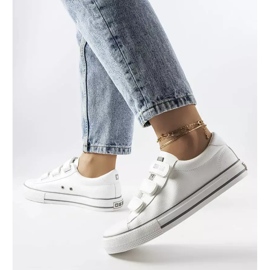 Bílé tenisky se suchým zipem Big Star LL274A205 bílý 2