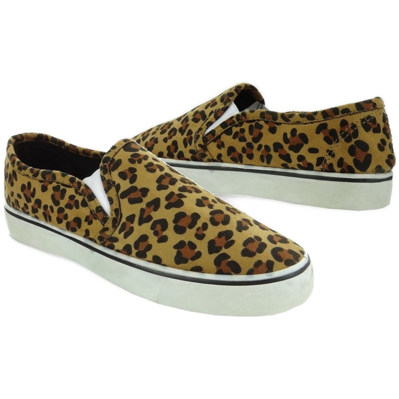 Tenisky slip-on C02 leopardí hnědý 2