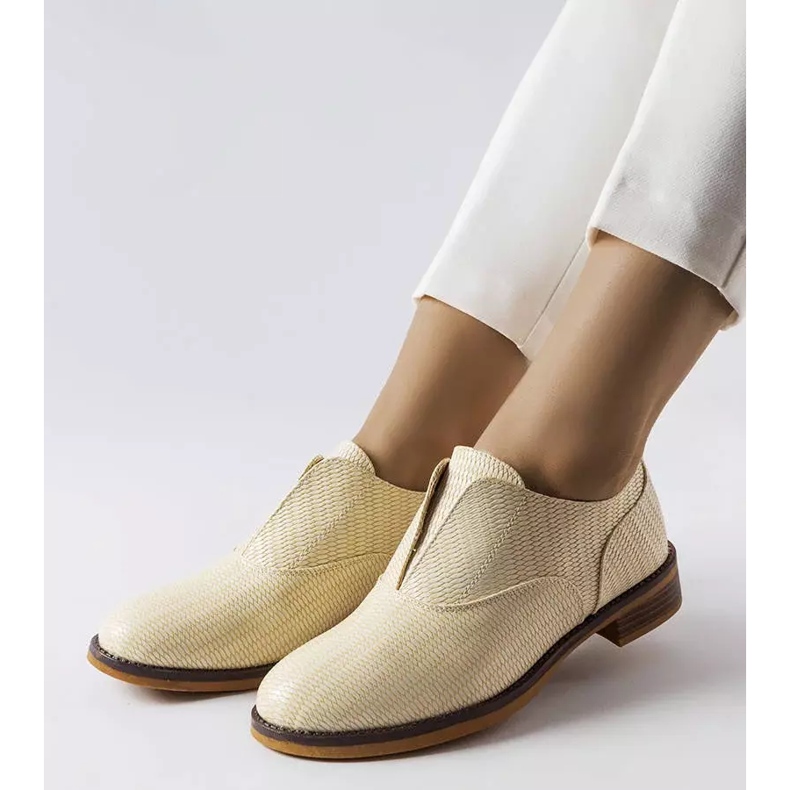 Béžové brogues LS5379 Taupe béžový 1