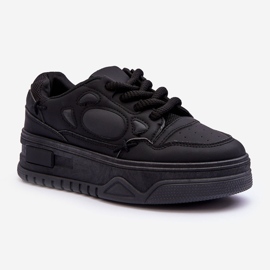 PG1 Dámské Tenisky na platformě Black Finos černý 1
