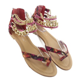 Žabky L797 Červené červený 1