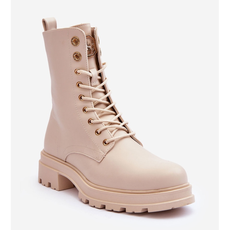 Vinceza Pracovní kotníkové boty Béžové Yemannis béžový 1