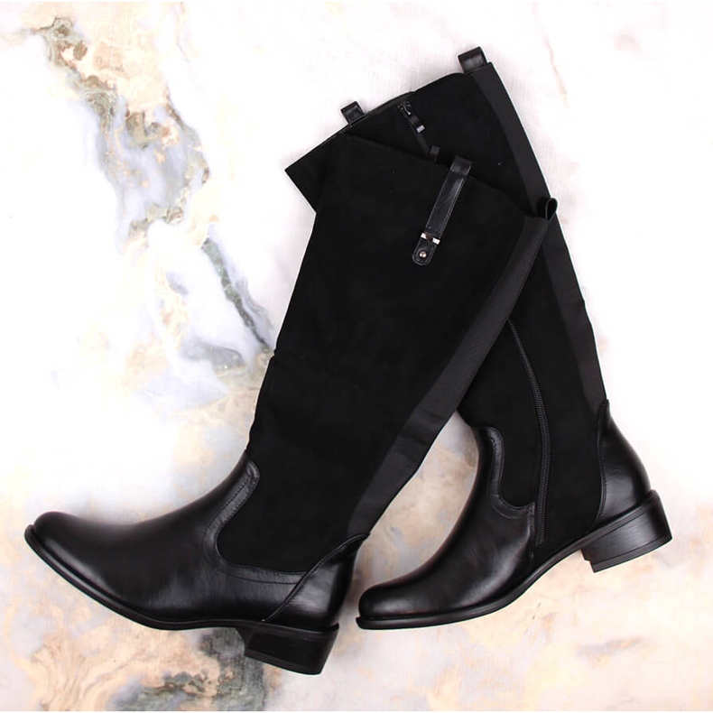 Dámské zateplené holínky černé Jezzi ASA198-22 černá 1