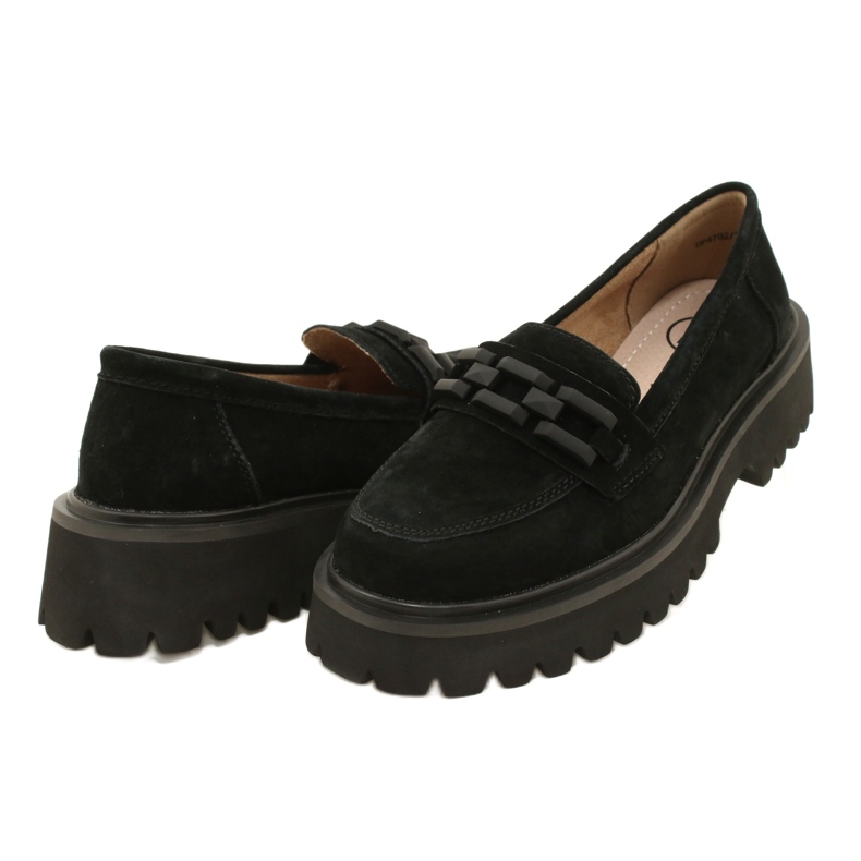 Semišové mokasíny Filippo DP4792/23 BK SU černý 3