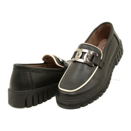 Stylová kožená dámská obuv Filippo DP4728/23 BK, černá černý 3