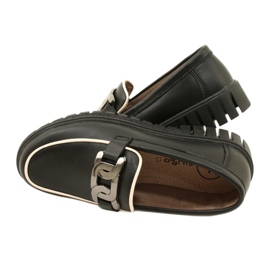 Stylová kožená dámská obuv Filippo DP4728/23 BK, černá černý 4