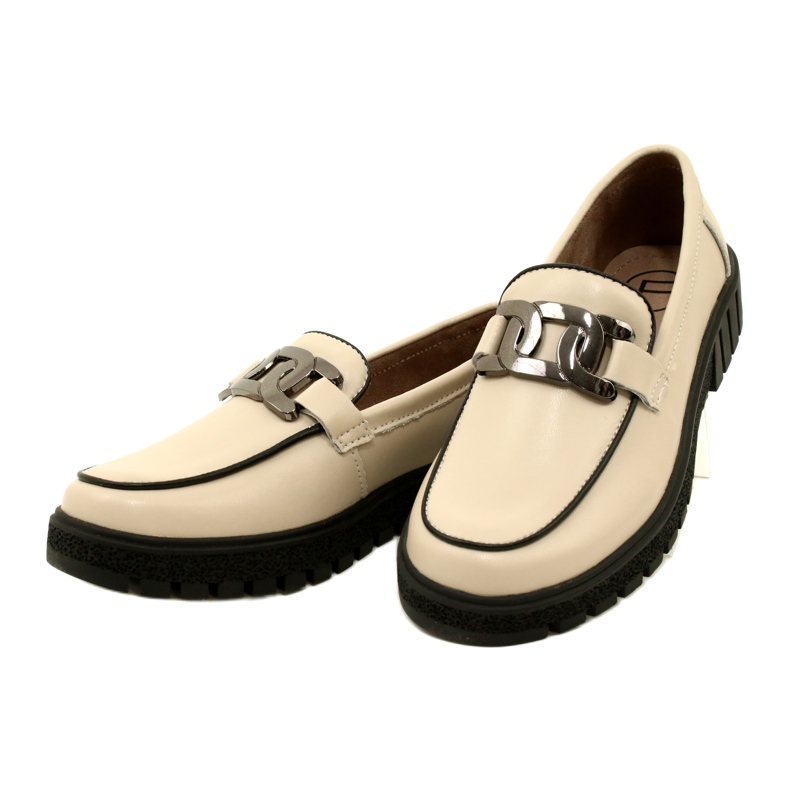 Stylové kožené dámské boty Filippo DP4728/23 BE béžový 2