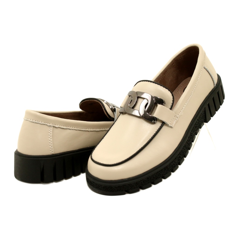 Stylové kožené dámské boty Filippo DP4728/23 BE béžový 3