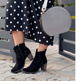 Olivier Prolamované vysoké podpatky Lena černé černá 1 Olivier Prolamované vysoké podpatky Lena černé černá 1