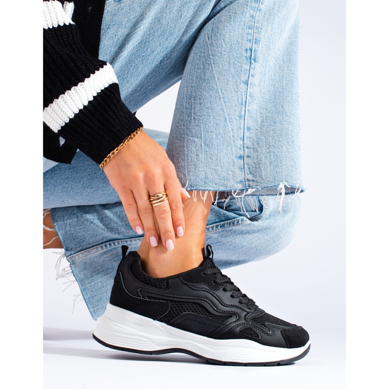 Dámské černé šněrovací tenisky Shelovet černá 1