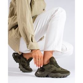 Dámské tmavě zelené tenisky Shelovet zelená 1