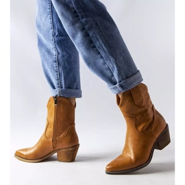 Hnědé kovbojské boty L08-198 Camel hnědý 1