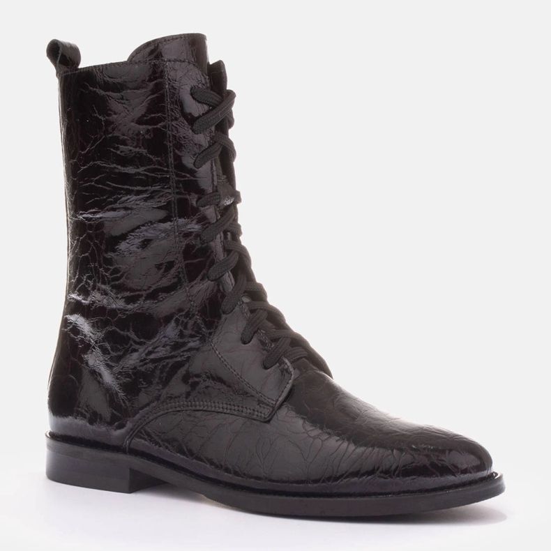 Marco Shoes Klasické kozačky na nízkém podpatku černý 1