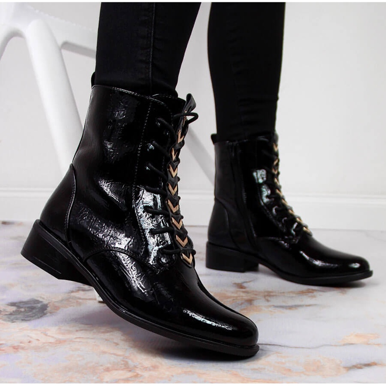 Dámské zateplené patentky, černé Jezzi ASA62-91 černá 2 Dámské zateplené patentky, černé Jezzi ASA62-91 černá 2