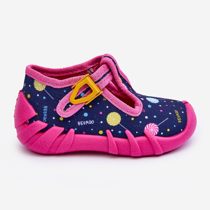BEFADO S.A. Befado 110P471 Dívčí pantofle, růžové a tmavě modré růžový 2