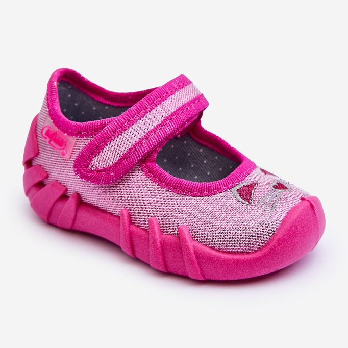 BEFADO S.A. Befado Shiny Cat Ballerina Pantofle 109P235 růžové černý 1
