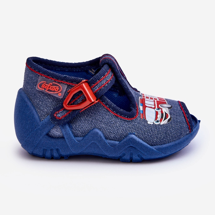 BEFADO S.A. Dětské sandály, pantofle Befado, Hasičské auto 217P118, Modré modrý 2