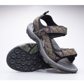 Turistické pánské sandály Bergson Benue BRG00127 zelené zelená 1