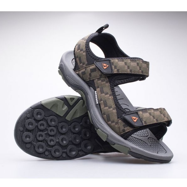 Turistické pánské sandály Bergson Benue BRG00127 zelené zelená 1