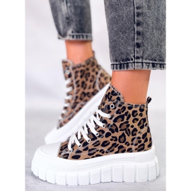 Vysoké tenisky Tiger Leopard béžový 5