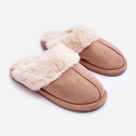 FB3 Dámské béžové pantofle Pinky s kožíškem béžový 1 FB3 Dámské béžové pantofle Pinky s kožíškem béžový 1
