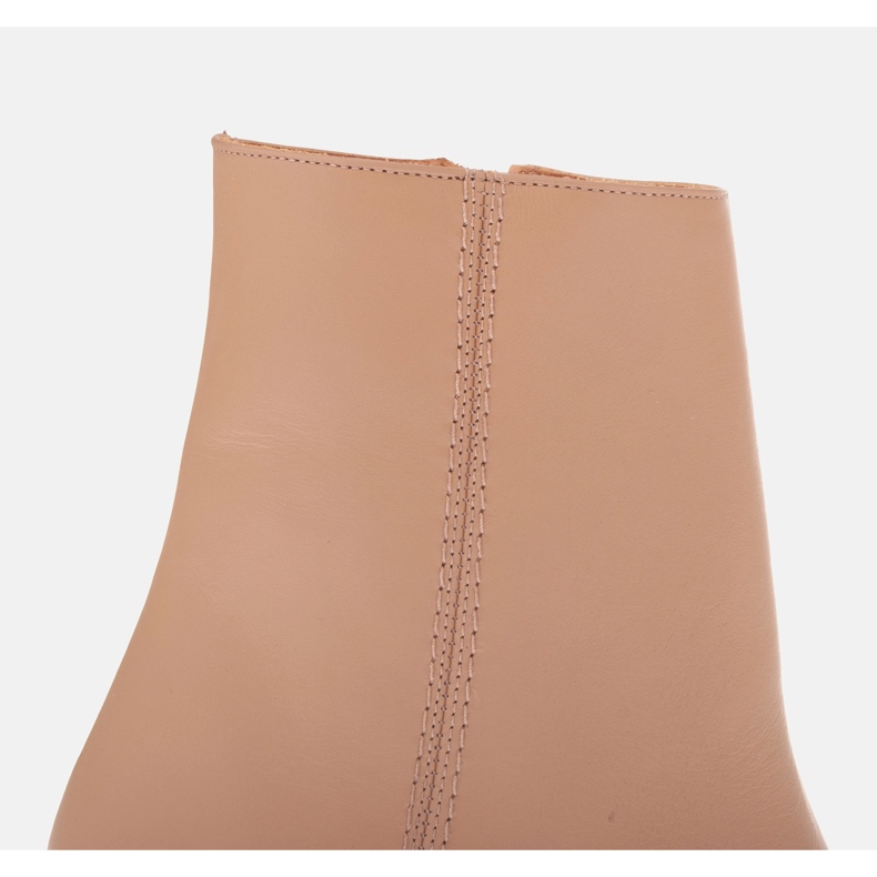 Elegantní kožené kotníkové boty Marco Shoes 2363B-755-1 béžový 1