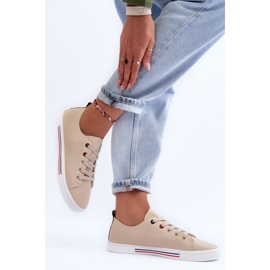 PE1 Dámská kožená sportovní obuv béžová Mosaia béžový 2