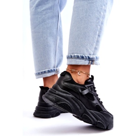 PA1 Dámské robustní tenisky na platformě černé Agnenia černá 3