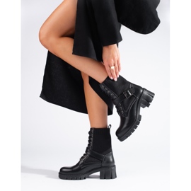 Dámské šněrovací tašky Shelovet s pružným svrškem černá 1