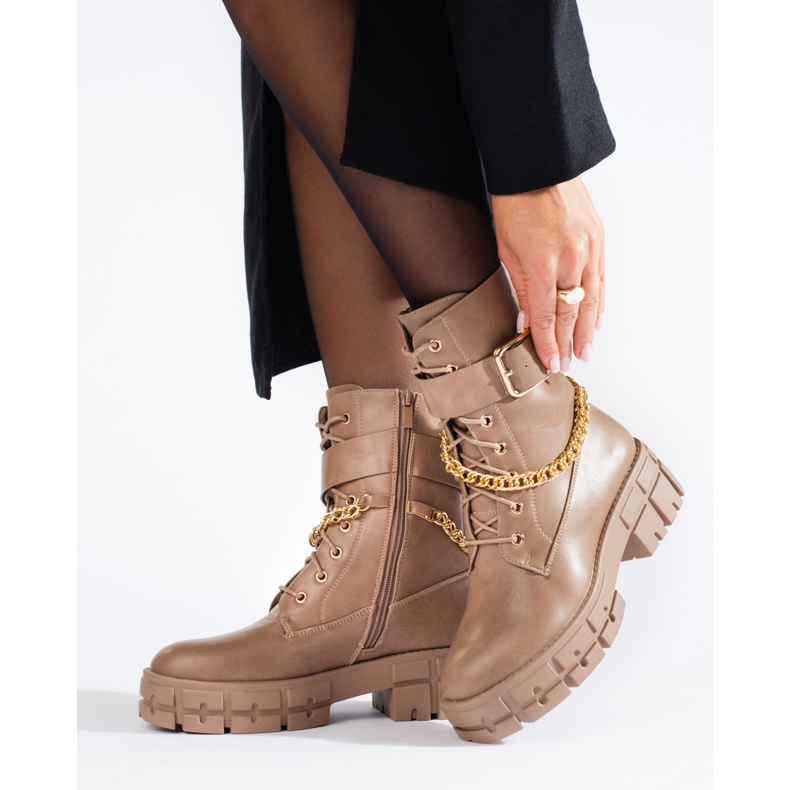 Béžové dámské pracovní Shelovet se silnou podrážkou béžový 1