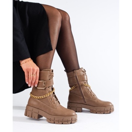 Béžové dámské pracovní Shelovet se silnou podrážkou béžový 2