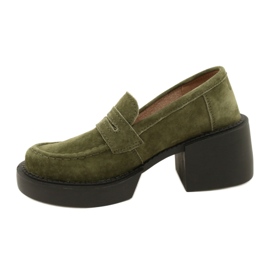 Módní semišové mokasíny Filippo DP4685/23 KH zelené zelený 1