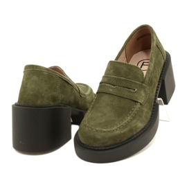 Módní semišové mokasíny Filippo DP4685/23 KH zelené zelený 2