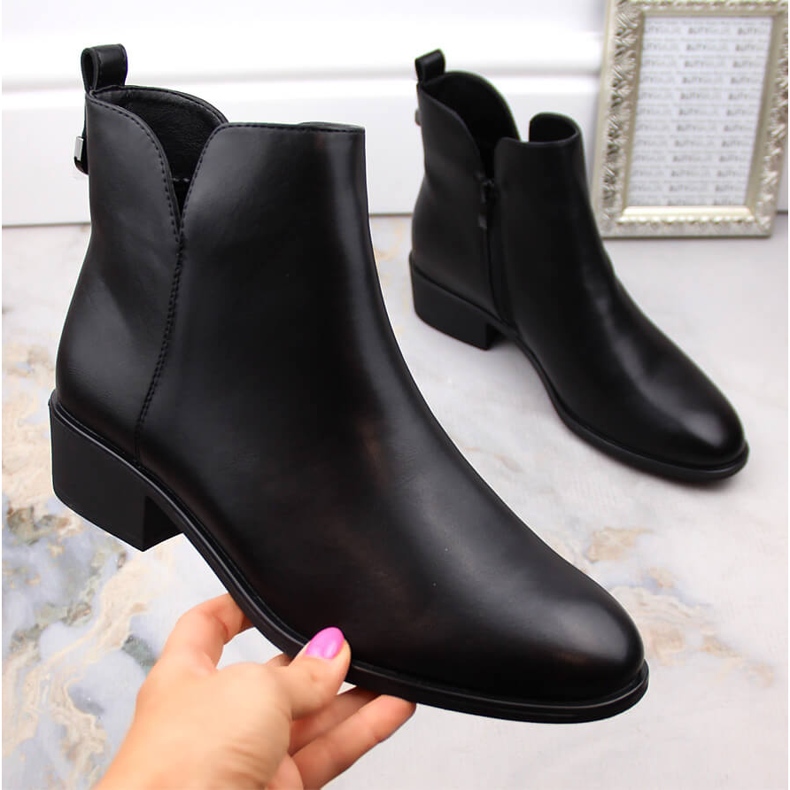 Dámské zateplené boty Chelsea, černé, Sergio Leone BT606 černá 1