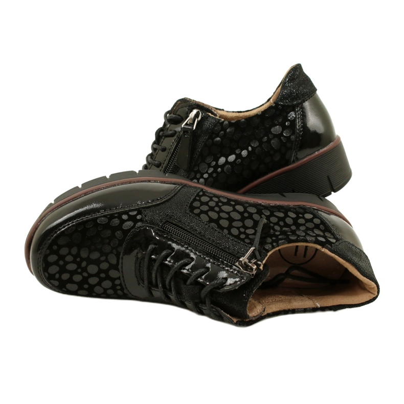 Kožené tenisky Filippo DP4912/23 BK, černé černá 4