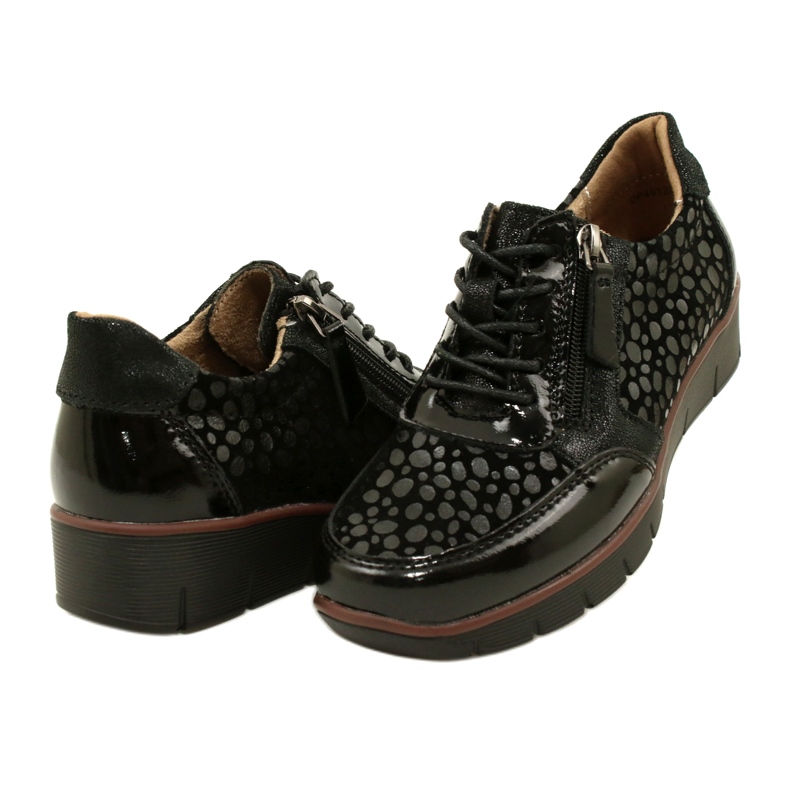 Kožené tenisky Filippo DP4912/23 BK, černé černá 3