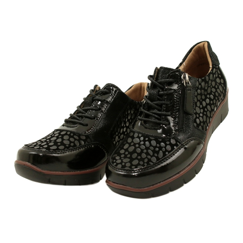 Kožené tenisky Filippo DP4912/23 BK, černé černá 2