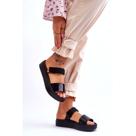 ZAXY Veganské sandály na suchý zip HH285282 Black černá 3