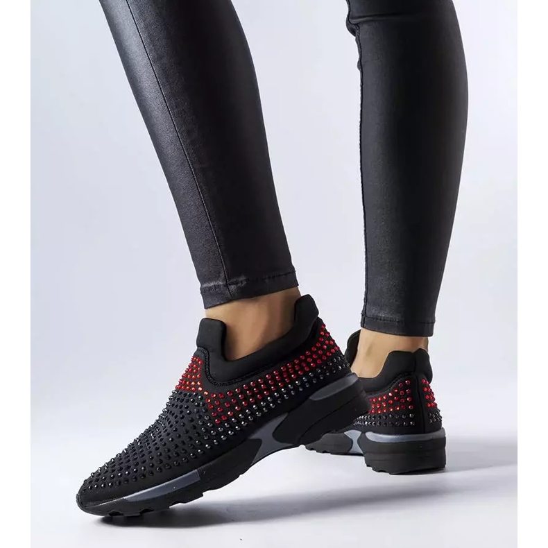 PA1 Černé tenisky zdobené kamínky Berger černá 1