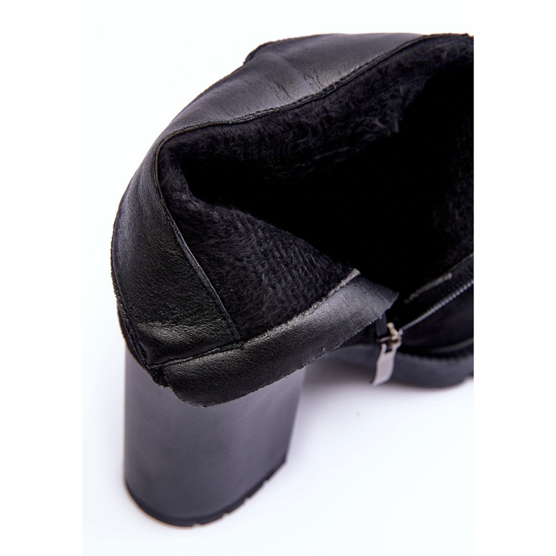 Semišové kotníkové boty na vysokém podpatku Black Makeline černá 2 Semišové kotníkové boty na vysokém podpatku Black Makeline černá 2