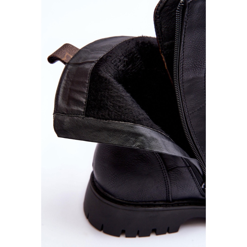 Kožené pracovní boty Black Lonevis hnědý 2