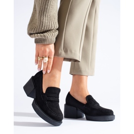 Dámské černé semišové boty Shelovet černá 2